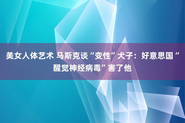 美女人体艺术 马斯克谈“变性”犬子：好意思国“醒觉神经病毒”害了他