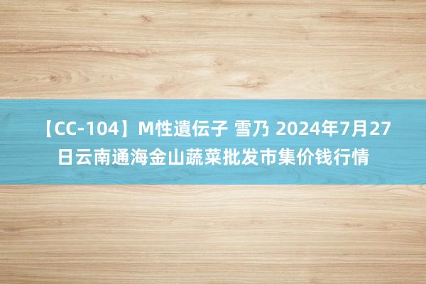 【CC-104】M性遺伝子 雪乃 2024年7月27日云南通海金山蔬菜批发市集价钱行情