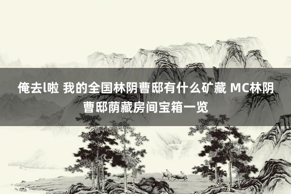 俺去l啦 我的全国林阴曹邸有什么矿藏 MC林阴曹邸荫藏房间宝箱一览