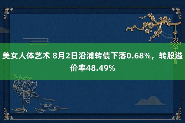 美女人体艺术 8月2日沿浦转债下落0.68%，转股溢价率48.49%