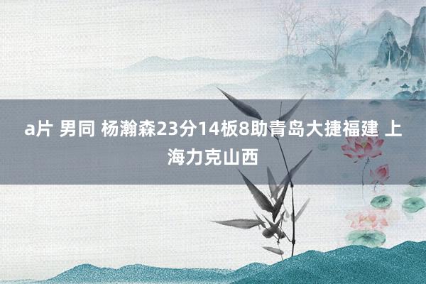 a片 男同 杨瀚森23分14板8助青岛大捷福建 上海力克山西